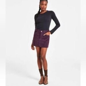 NWT Levi's Plum Cordoroy Icon Mini Skirt